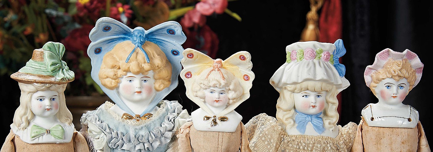 vintage hertwig Bonnet doll *＊ Vintage Bisque Hertwig(?) Repro Bonnet Doll 
