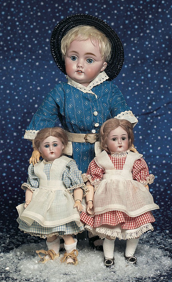 Pair German Bisque Child Dolls By K R Pair german bisque child dolls by k r