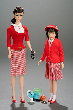 Brunette Swirl Ponytail Barbie in "Student Teacher", 1964