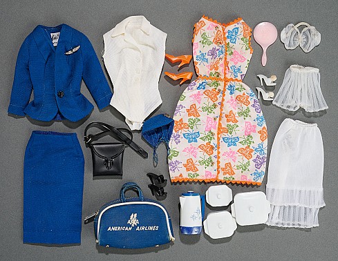 Barbie Costumes Include "Brunch Time", "American Airlines Stewardess" and "Lingerie", 1961-1965