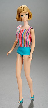 Ash Blonde American Girl Barbie in Swimsuit, 1965