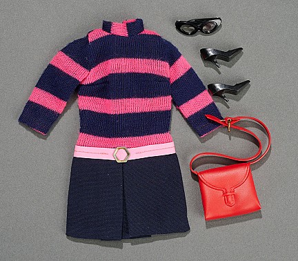 Japanese Exclusive Mod Barbie Costume #2612 Knit Dress, 1967