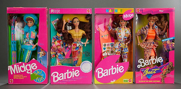 Collection of Midge, "Naf Naf", "Sea Holiday", "Ski Fun" and "Barbie and the Beat"