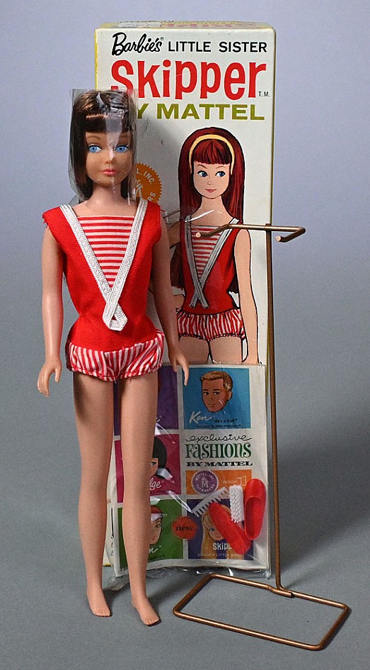 1964 Brunette Original Skipper Doll in Box