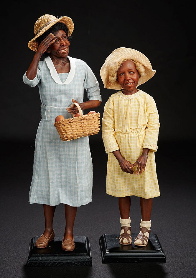 Brown-Complexioned Woman with Apple Basket by NIADA Artists Jodi and ...