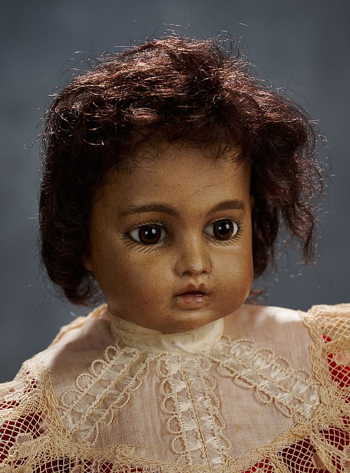 French Bisque Brown-Complexioned Bebe by Leon Casimir Bru