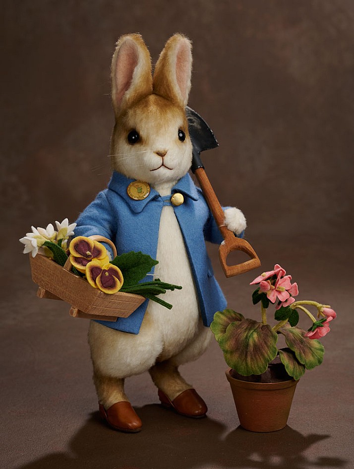 Chris R. Wright Artist Rabbit Peter Rabbit Centennial, Artist Proof #1, with Artist Concept Sketches ...